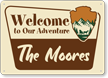 Custom Camping Sign Add Your Camping Family Welcome Text with Park Design